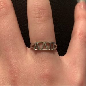 sterling silver alpha delta pi sorority ring